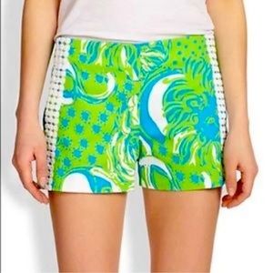 Lilly Pulitzer Liza Shorts in Limeaid Roar of the Jungle